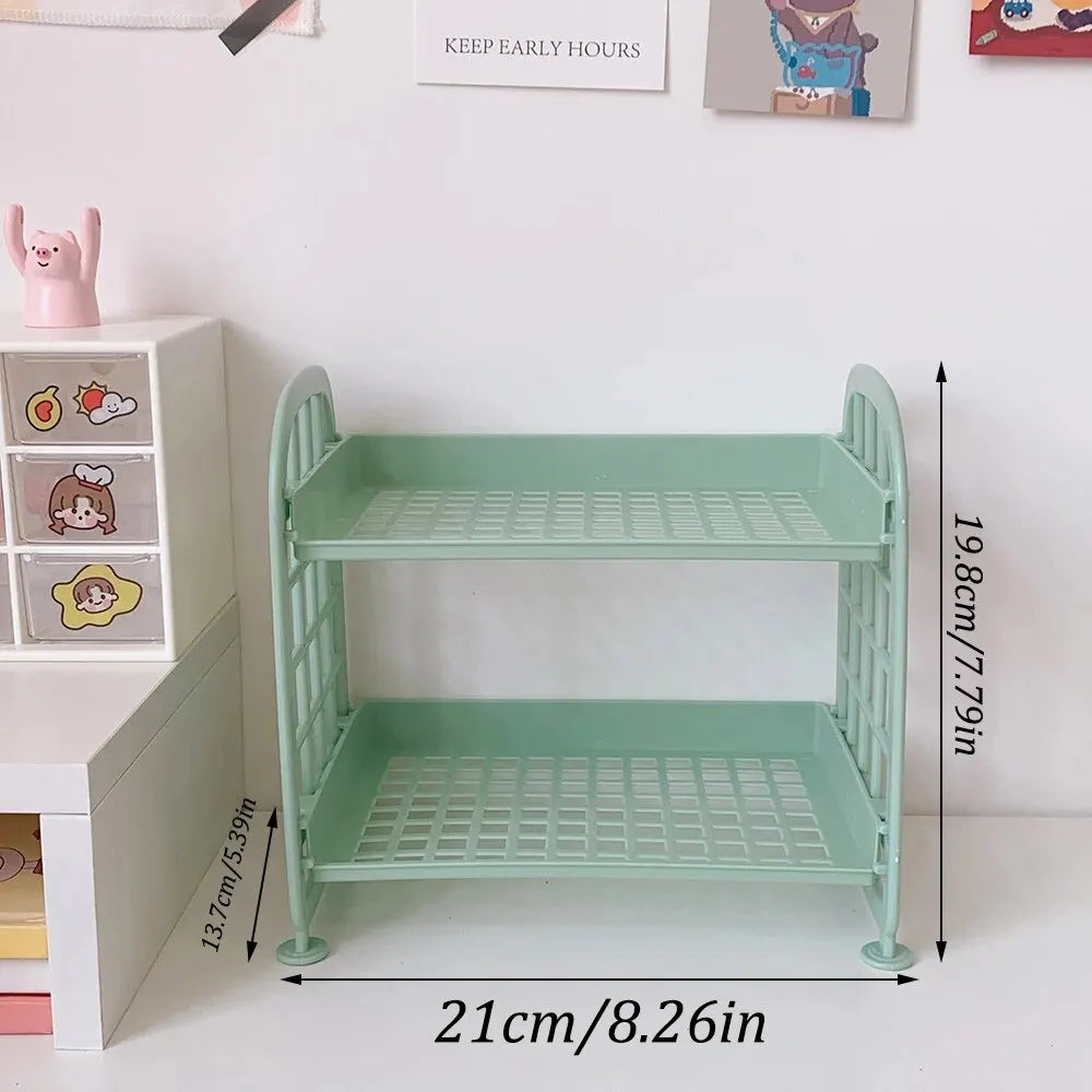 1PC High Appearance Horizontal Desktop Storage Shelf Simple Multi-storey Dormitory Storage Shelf Computer Office Available ALPENZO