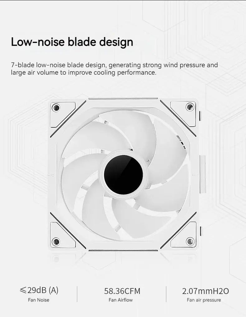 TEUCER JM-1 Computer Case Fan ARGB Mirror Cycle Light Effect 120mm 4Pin PWM PC Cooling Fan Low Noise Water Cooling Ventilador - ALPENZO