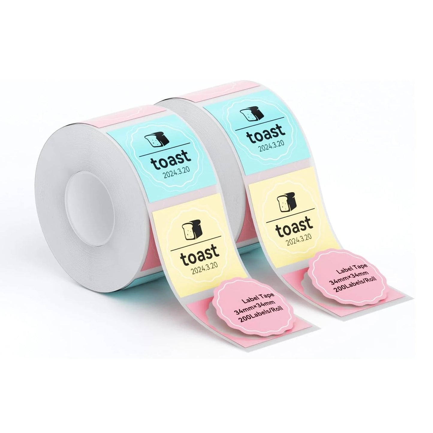 NiiMBOT B21 B1 B3S Round Label Printing Sticker Self-adhesive Thermal Waterproof Digital Number Cake Sealing Sticker Paper ALPENZO