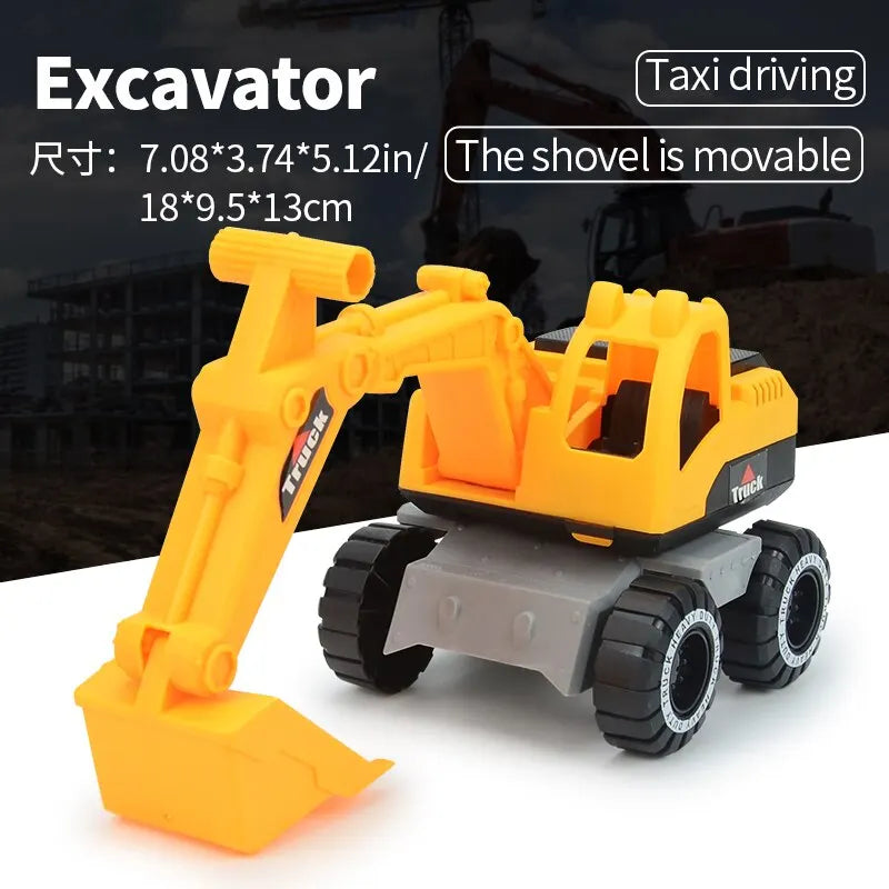 Excavator Dump Truck Model Toy Engineering Vehicle Set .Construction Fleet Toddler Early Education Construction Vehicles Toys ALPENZO