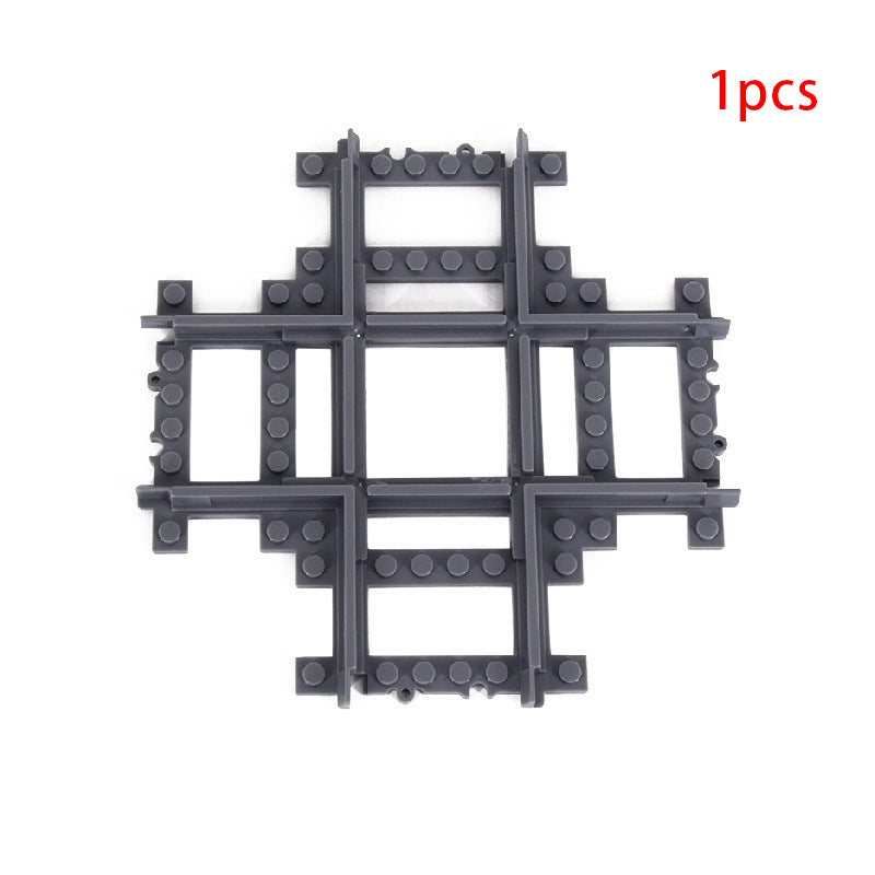 MOC City Train Rail Crossing Flexible Tracks Forked Straight Curved Rails Switch Building Block Bricks Creative DIY Toys ALPENZO
