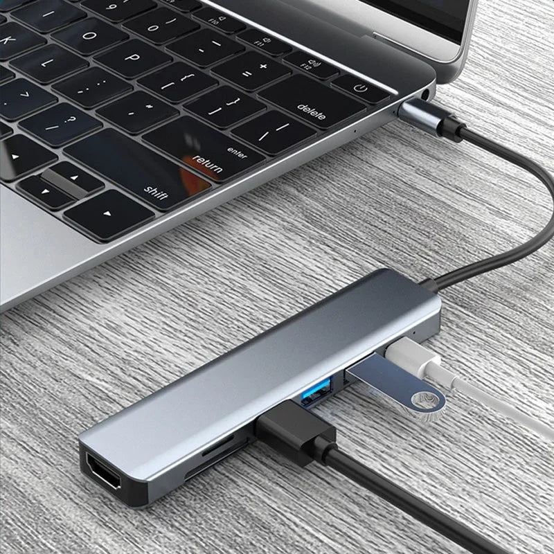 USB C HUB Type C Splitter Thunderbolt 3 Docking Station Laptop Adapter With For Macbook Air M1 iPad Pro - ALPENZO
