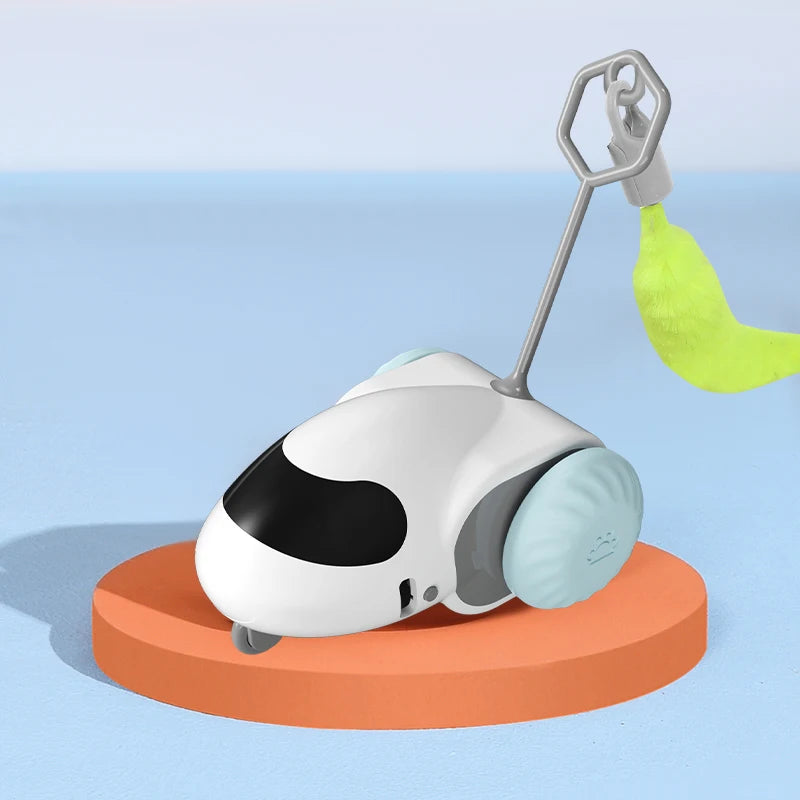 Smart Interactive Cat Toy Car Auto-Running Pet Vehicle with Obstacle Detection Durable for Indoor Cats Play - ALPENZO
