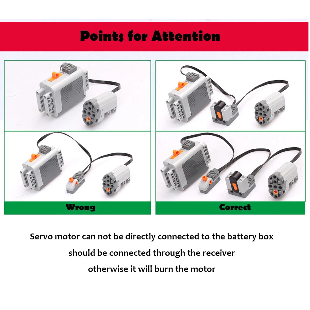 Technical MOC Power Functions Parts M L XL Servo Motor Train Buggy Motor IR Remote Compatible With Legoeds 8881 8883 5292 8886 ALPENZO