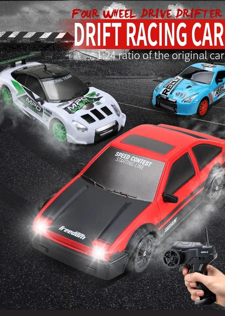 2.4G High speed Drift Rc Car 4WD Remote Control AE86 Model GTRPRO Vehicle Car RC Racing Cars Toy for Children Christmas Gifts ALPENZO