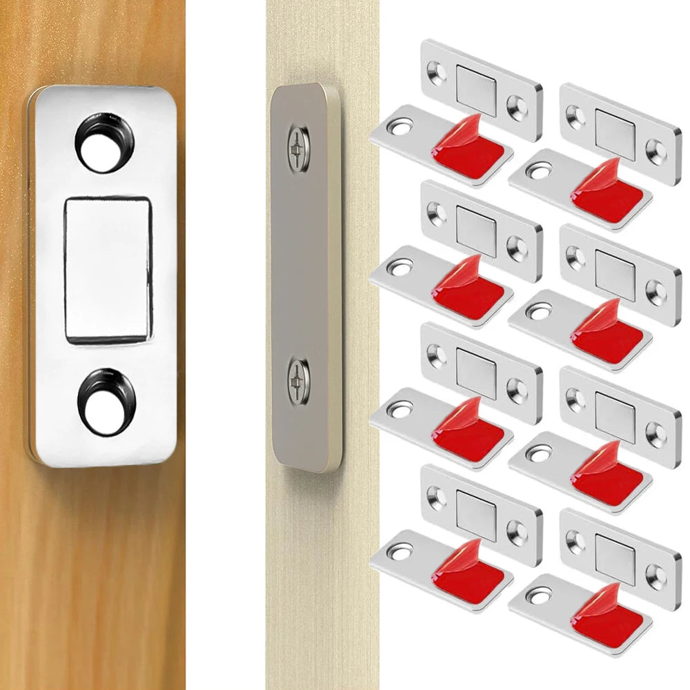 Magnetic Cabinet Catches Ultra Thin Door Strong Magnets Stopper Invisible Adhesive Drawer Magnet Lock for Kitchen Closet Closer - ALPENZO