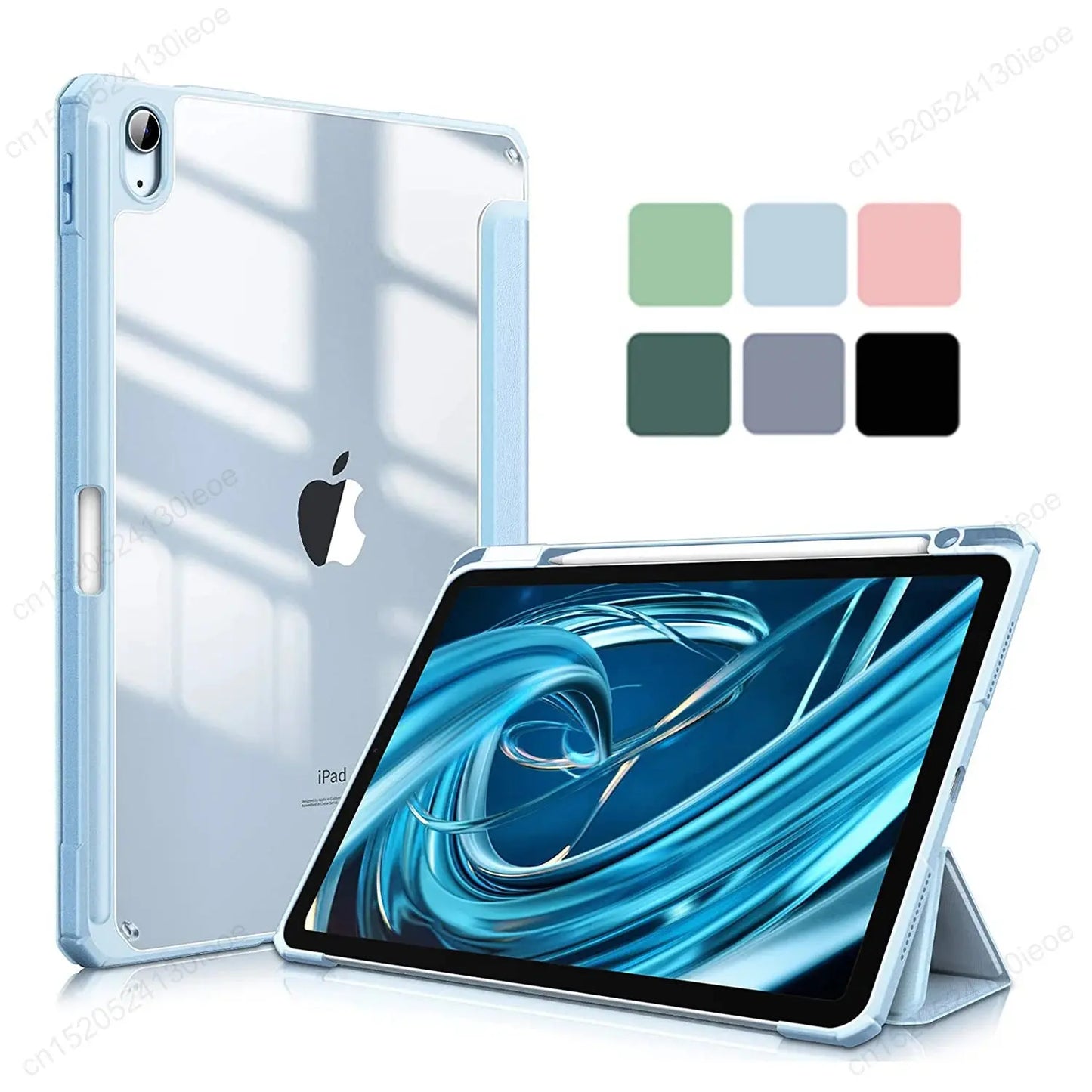 For iPad Case 10.2 9th 8th 7th 10 10th Generation Pro 11 13 2024 12.9 2022 Cover Pencil Holder Funda For iPad Air 5 4 10.9 Cases - ALPENZO