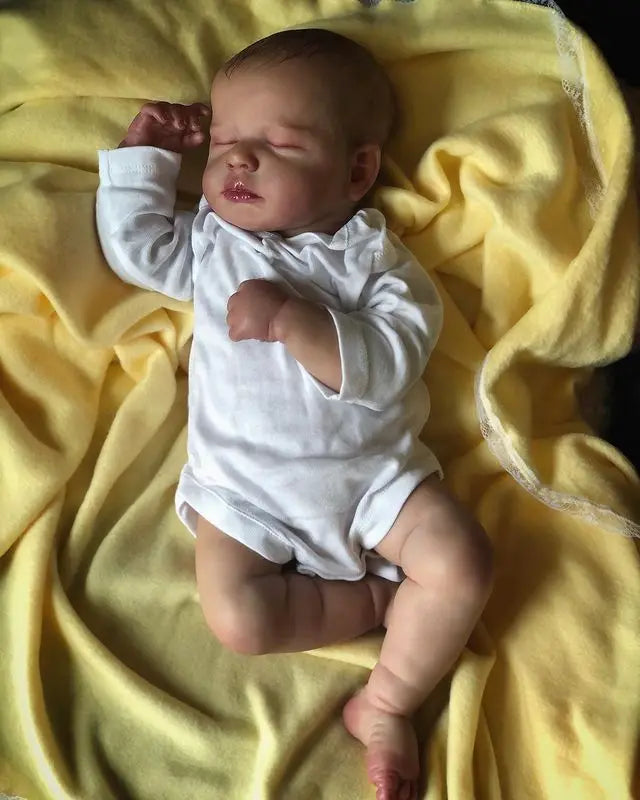 MRB 50CM Realistic Finished Bebe Reborn Silicone Vinyl Cloth Body Doll LouLou Handmade Toy For Girls Christmas Gift ALPENZO