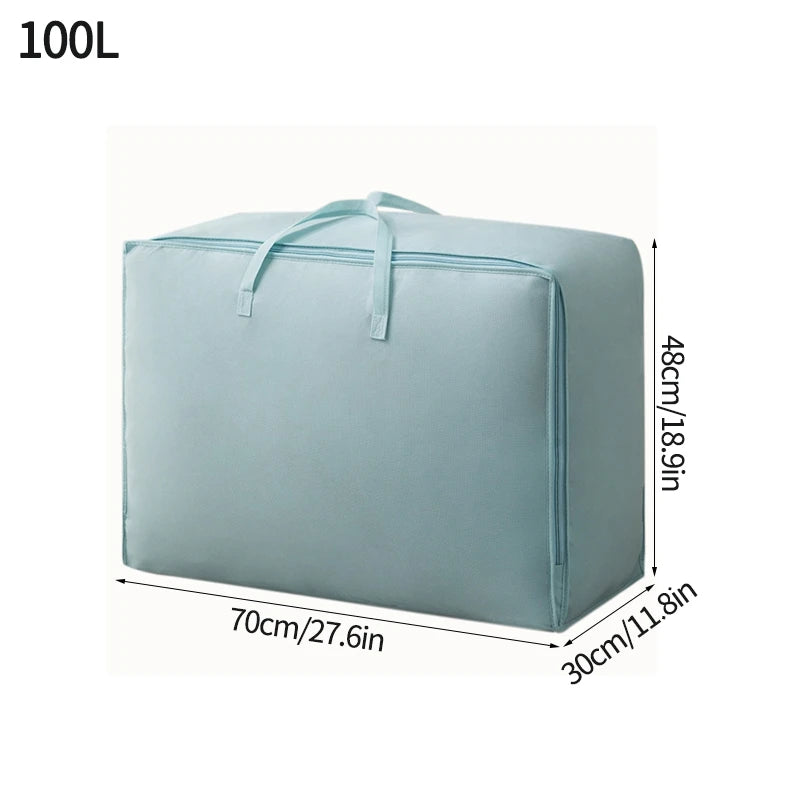 Large Capacity Clothes Storage Bag Waterproof Cabinet Wardrobe Organizer Quilt Pillow Blanket Organizer Dustproof Bedding Storag