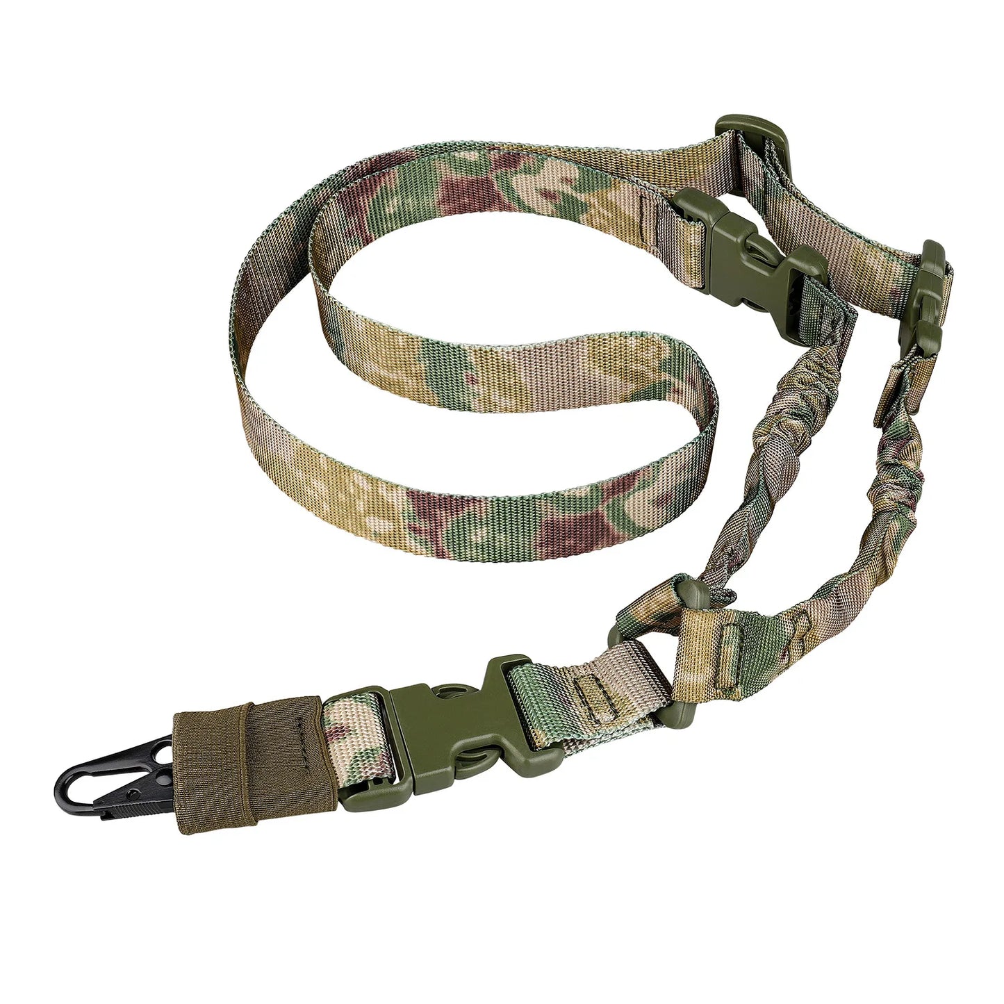 Tactical Gun Single Point Sling Adjustable Bungee Rifle Shoulder strap length for Airsoft Hunting Accessories Strap M4 with pad