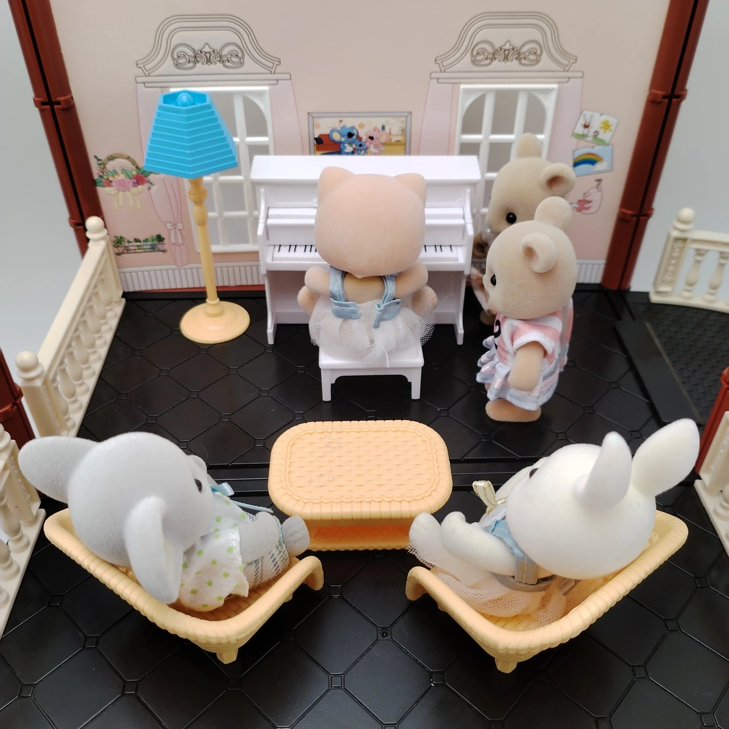 miniature items dollhouse furniture accessories living room bedroom supermarket shopping games family interaction doll kids toys ALPENZO