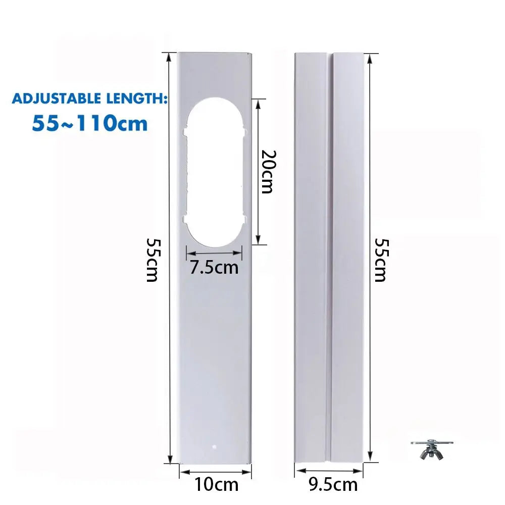 Newest Portable Window Kit Slide Plate Adjustable Adaptor Wind Shield Exhaust Hose Tube Connector Air Conditioner Accessories - ALPENZO