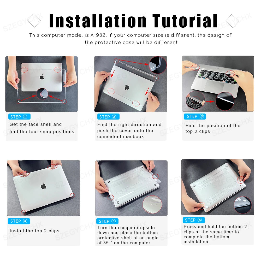 For Macbook Air 13 Case for Laptop accessories Macbook Air M1 M2 2023 Air 15 Funda Macbook Pro 14 case M3 2023 Pro 16 Cover - ALPENZO
