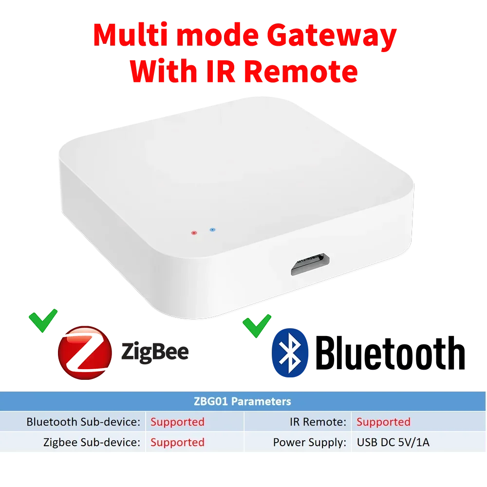 Tuya Zigbee Hub Wireless Multi Mode Gateway For Smart Home Automation for ZigBee Devices Via Smart Life - ALPENZO