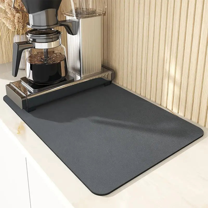 VIKAMA Kitchen tableware diatomaceous earth impermeable drainage mat heat insulation non-slip bathroom doormat home decoration - ALPENZO