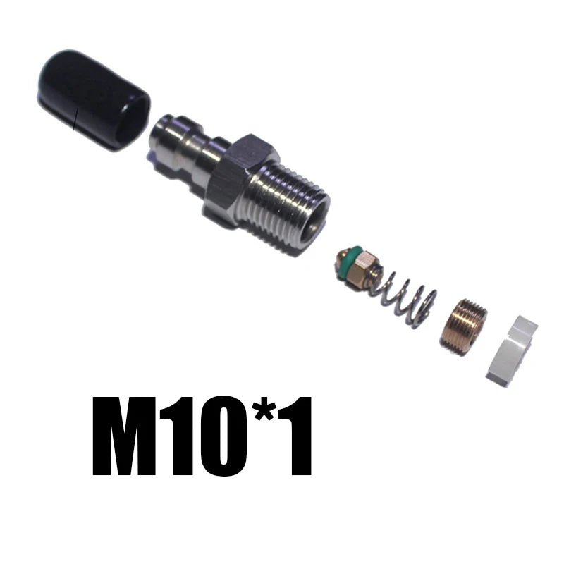 HPA Air Quick Disconnect Male Female Adaptor 8mm Fill Nipple High Pressure 1/8NPT 1/8BSP M10*1 M8*1 Stainless Steel