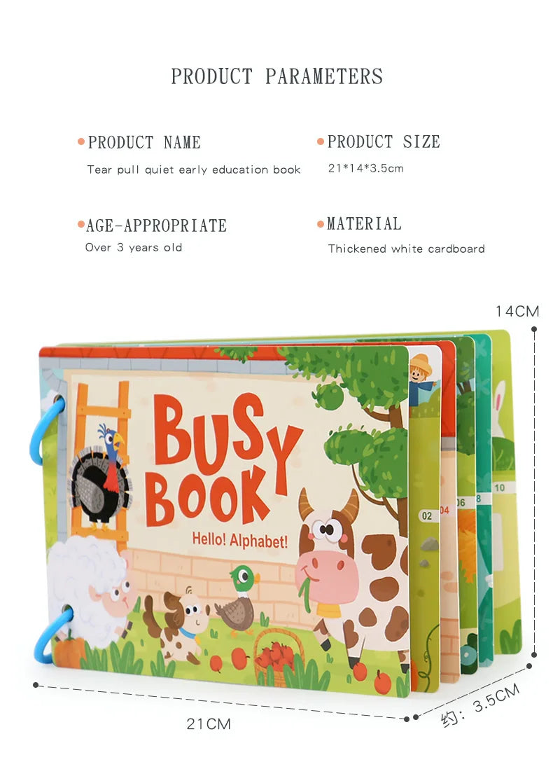 New Montessori Scene Stickers for Children DIY Hand-on Puzzle Reusable Books Cartoon Learning Cognition Toys for Kids Gift ALPENZO