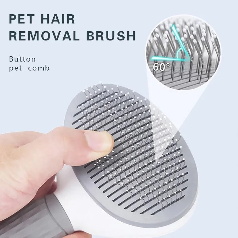 Pet Dog Brush Cat Comb Self Cleaning Pet Hair Remover Brush For Dogs Cats Grooming Tools Pets Dematting Comb Dogs Accessories - ALPENZO