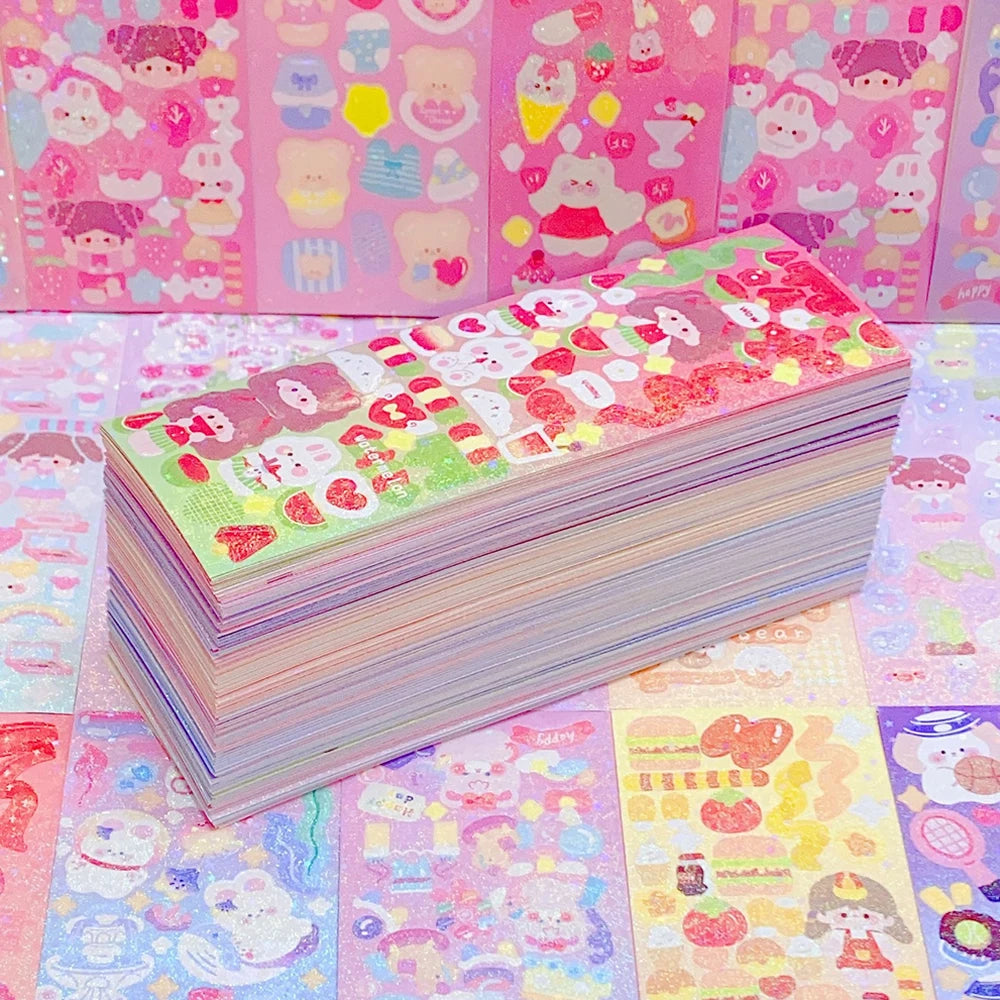 Kawaii Stickers for Kids Cute Stationary Aesthetic Diary Decoration Art Supplies Stickers for Scrapbooking Lot Korean Paper Desk ALPENZO