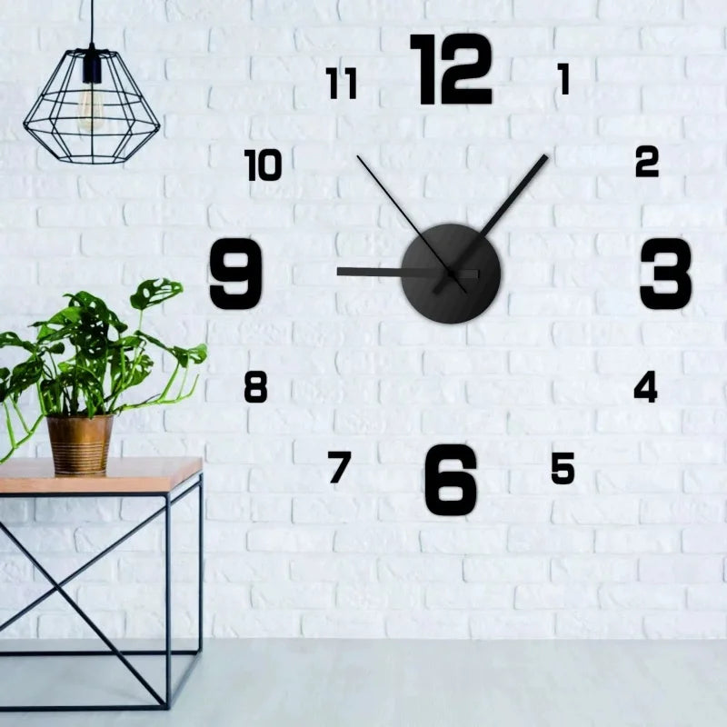 Modern Home Creative Frameless DIY Wall Decoration Wall Decoration Silent Clock Living Room Office Bedroom Wall Decoration Art - ALPENZO