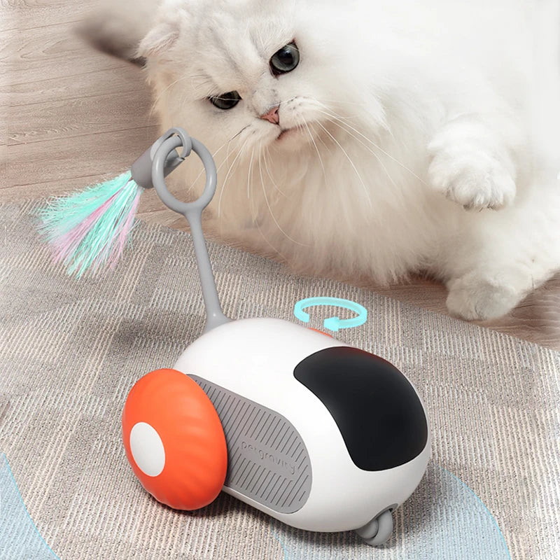 Intelligent Sports Car Remote Control Electric Cat Toys Entertainment Fun Pet Mice Interactive Feathers Cat Sticks Kitten Toy - ALPENZO
