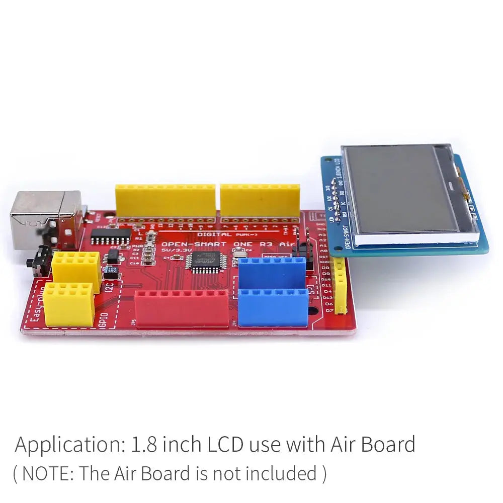 OPEN-SMART With Backlight LED 3.3V 1.8 Inch 128 * 64 Serial SPI Monochrome LCD Shield Breakout Board Module for Arduino - ALPENZO