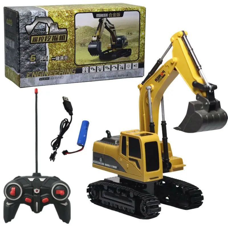 RC Excavator Dumper Car 2.4G Remote Control Engineering Vehicle Crawler Truck Bulldozer Toys for Boys Kids Christmas Gifts ALPENZO