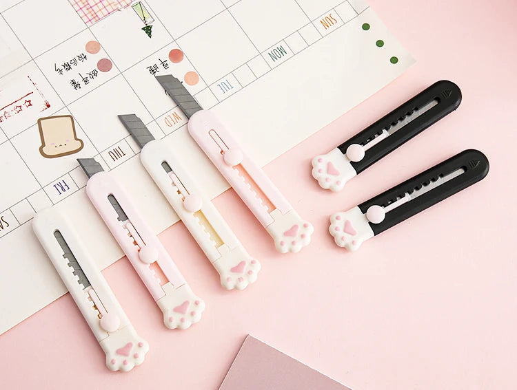 Mr.Paper Mini Portable Cat Claw Utility Knife Cute Creative Exquisite Hand Account Decoration Paper Cutting Tools Art Supplies ALPENZO