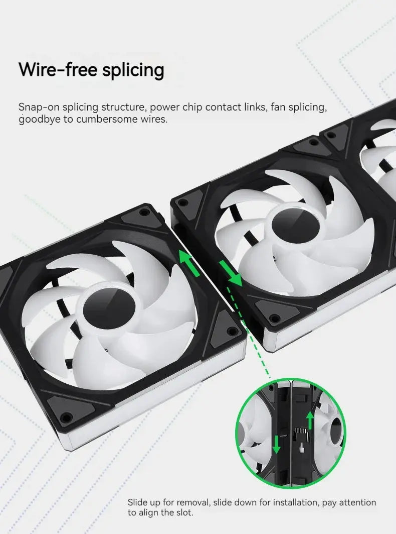 TEUCER JM-1 Computer Case Fan ARGB Mirror Cycle Light Effect 120mm 4Pin PWM PC Cooling Fan Low Noise Water Cooling Ventilador - ALPENZO