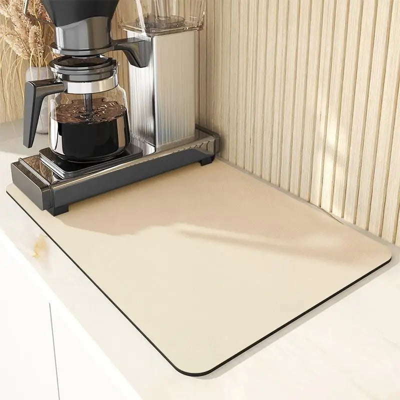 VIKAMA Kitchen tableware diatomaceous earth impermeable drainage mat heat insulation non-slip bathroom doormat home decoration - ALPENZO