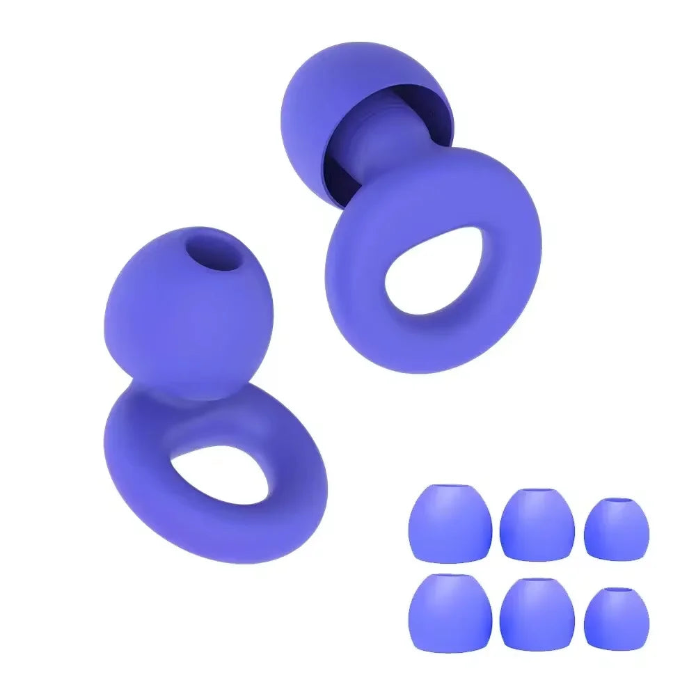 HUAK Quiet Ear Plugs for Sleep,Swim, Work– Super Soft, Reusable Hearing Protection for Noise Reduction 8 Ear Tips in XS/S/M/L