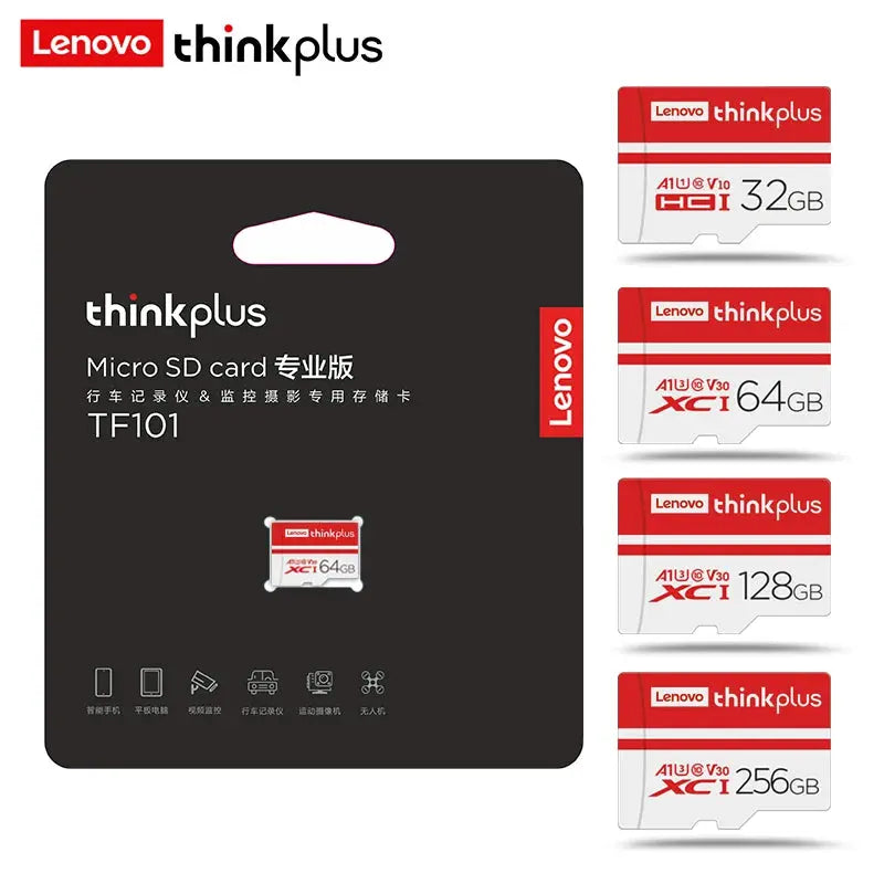 thinkplus Mini SD Card Class 10 TF Flash Card 32GB-256G Memory Card For Mobile Phone PC Speaker HD Camera Game Switch for Lenovo - ALPENZO