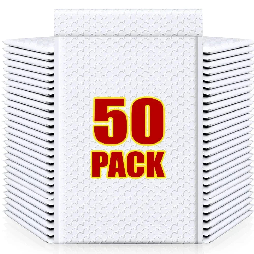 Multifunctional Self-Seal Business Mailing Packages White Foam Bubble Envelopes Adhesive Waterproof Shipping Bags for Packing ALPENZO