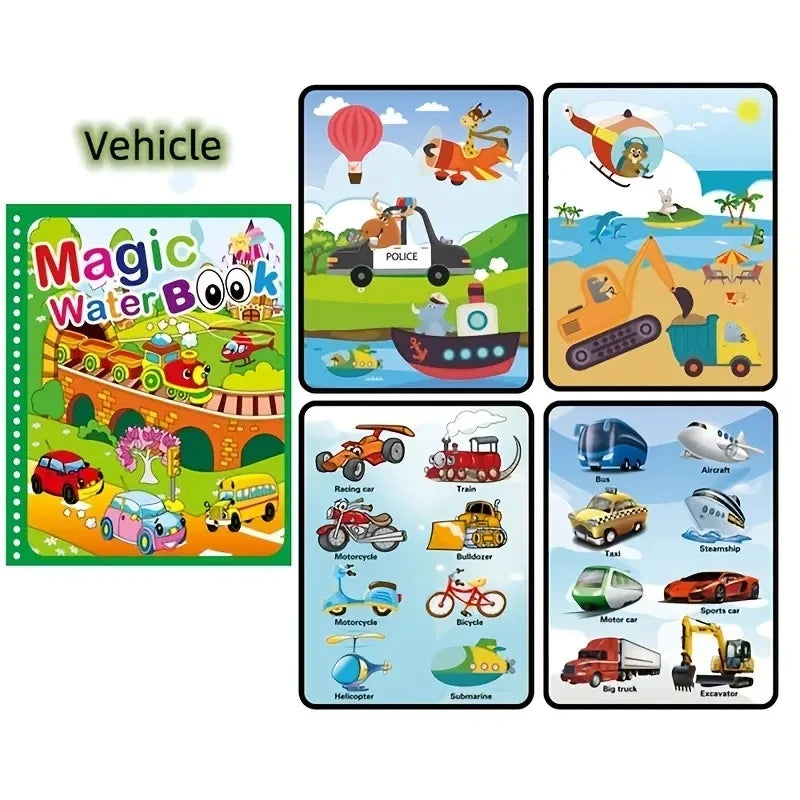 Watercolor Painting Magic Book Reusable for Children Animal Cartoon Painting Book Suitable for Children's Education and Learning ALPENZO
