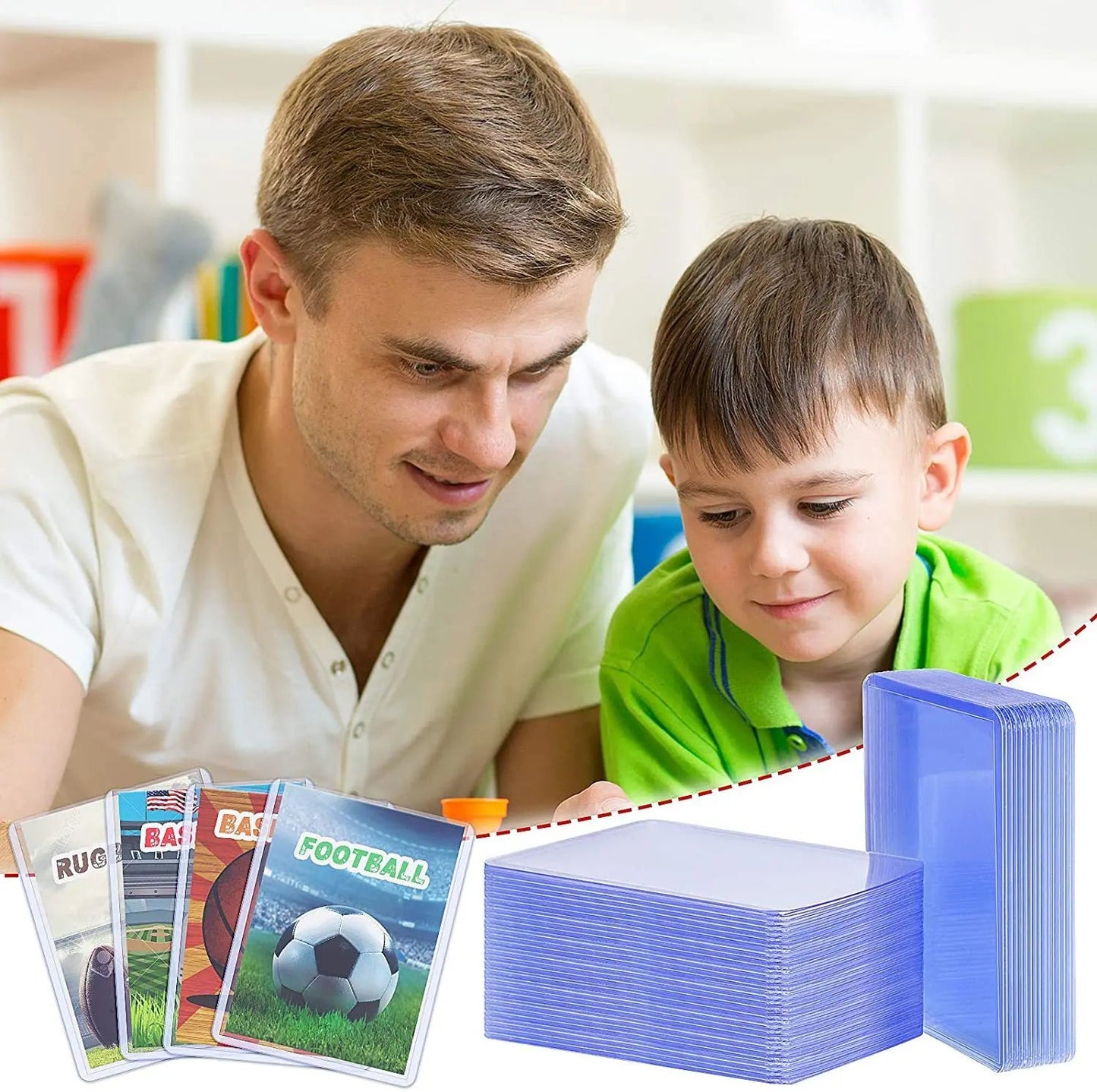 25pcs Hard Plastic Card Sleeves Game Holder PVC Cards TopLoaders Toy Top Loaders For Protectors Storage Gift Trading 3 x 4inches ALPENZO