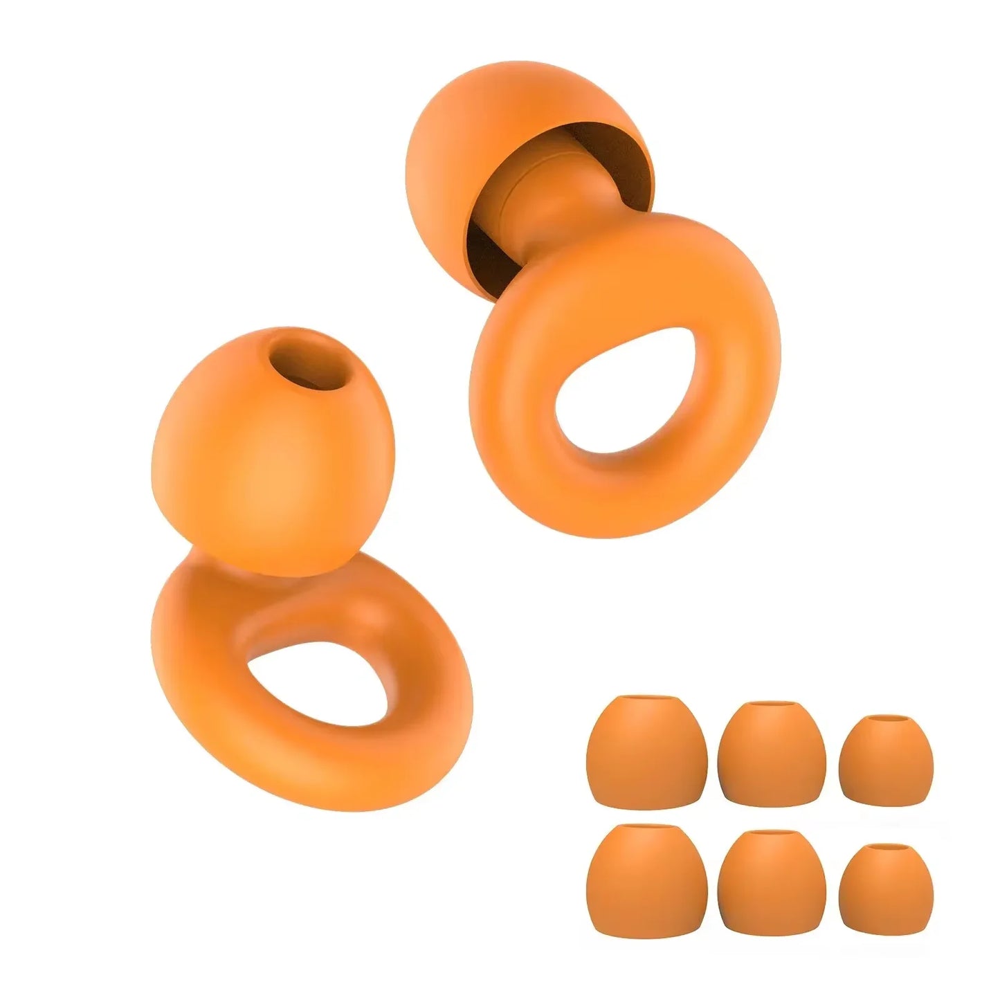 HUAK Quiet Ear Plugs for Sleep,Swim, Work– Super Soft, Reusable Hearing Protection for Noise Reduction 8 Ear Tips in XS/S/M/L
