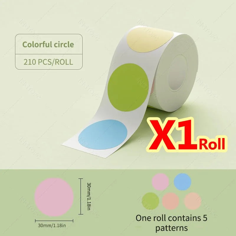 NiiMBOT B21 B1 B3S Round Label Printing Sticker Self-adhesive Thermal Waterproof Digital Number Cake Sealing Sticker Paper ALPENZO