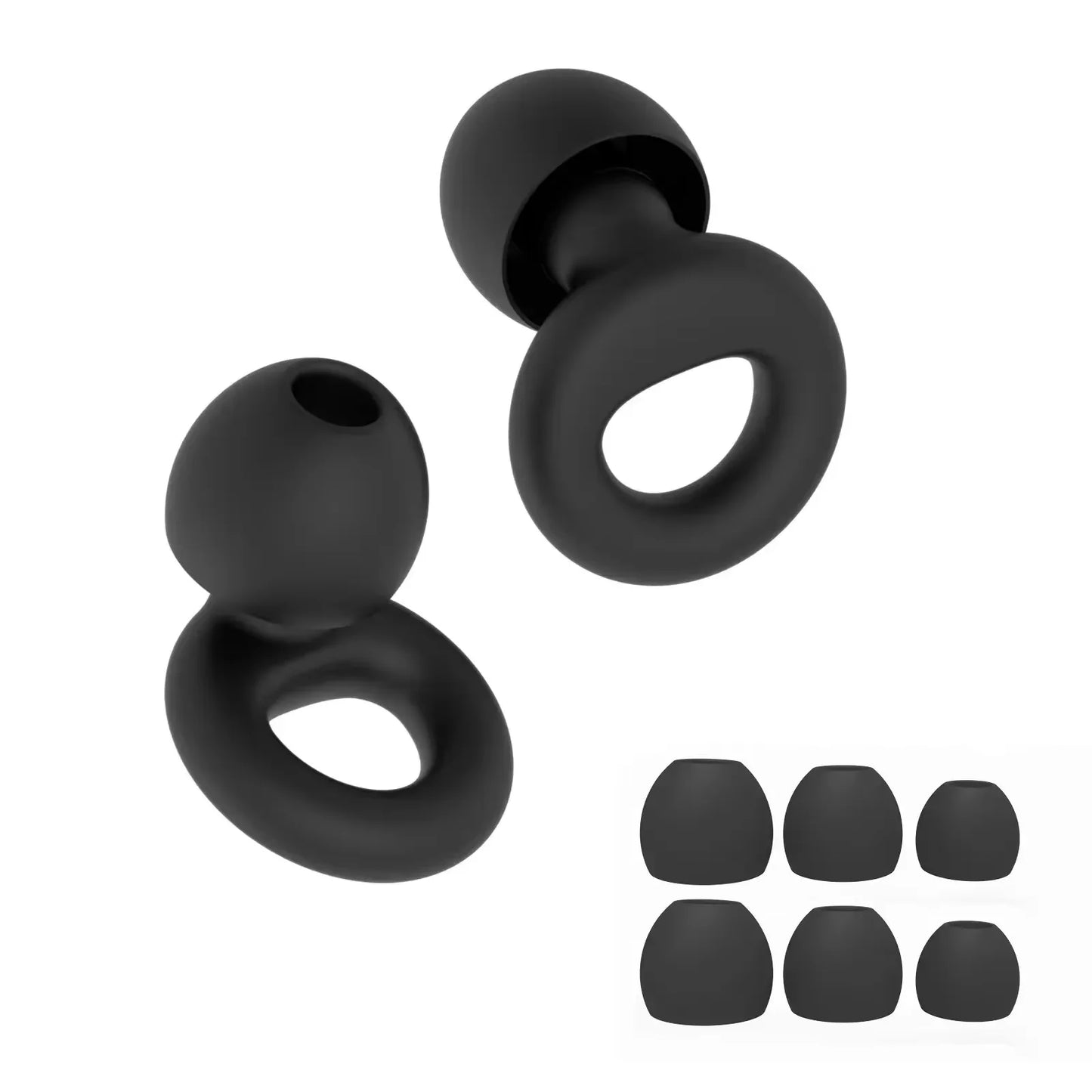 HUAK Quiet Ear Plugs for Sleep,Swim, Work– Super Soft, Reusable Hearing Protection for Noise Reduction 8 Ear Tips in XS/S/M/L