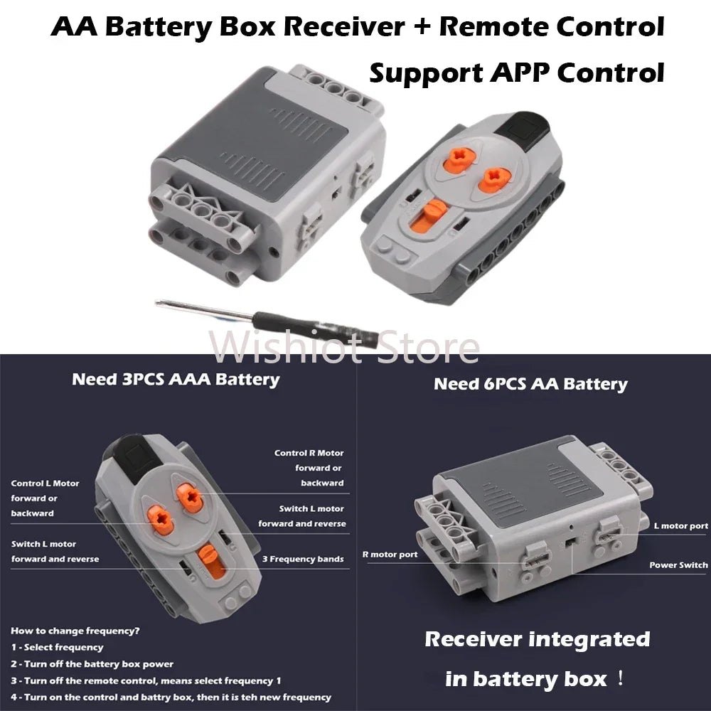 Technical MOC Power Functions Parts M L XL Servo Motor Train Buggy Motor IR Remote Compatible With Legoeds 8881 8883 5292 8886 ALPENZO