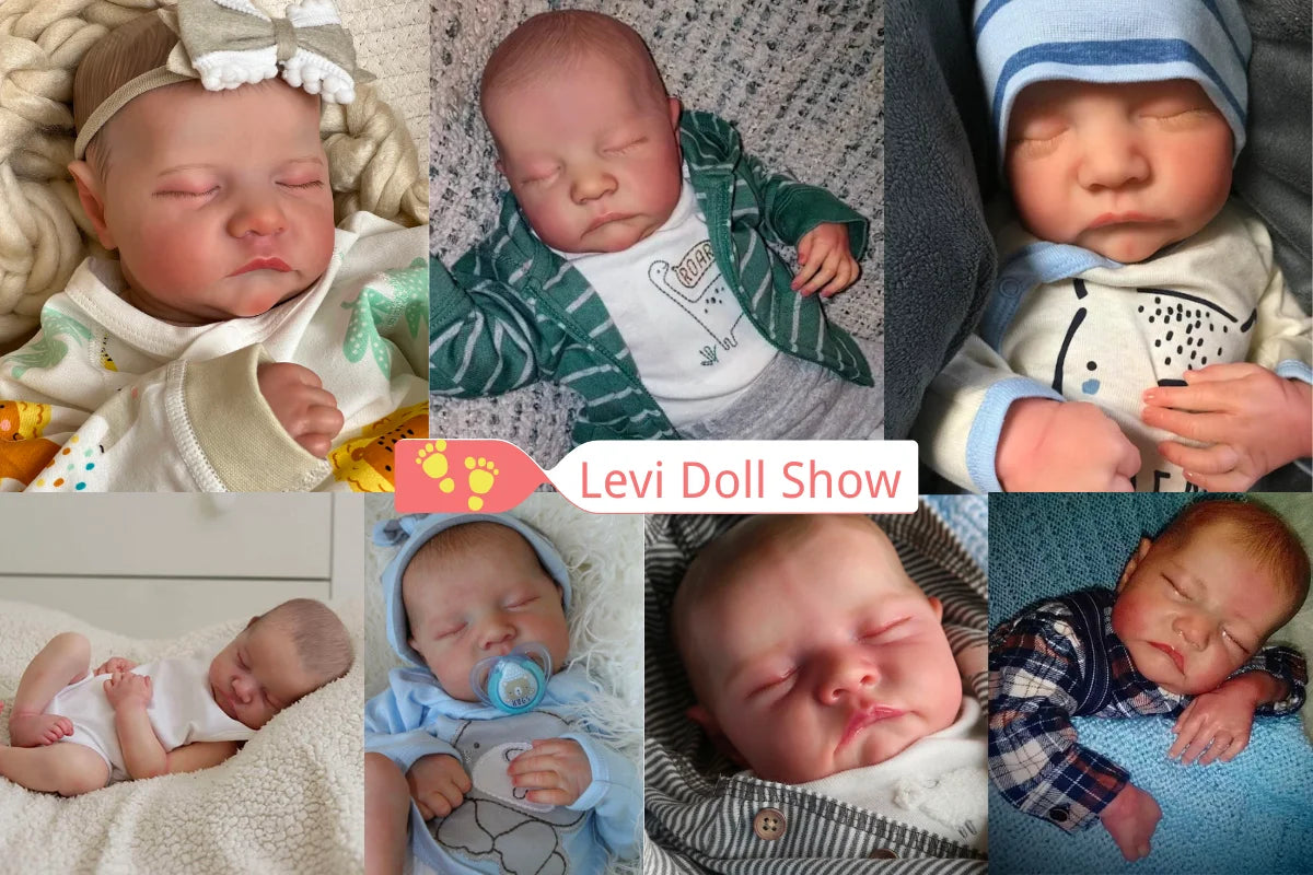 46CM Reborn Baby Doll Levi Mixed Silicone Vinyl Or Cloth Doll Finished 3D Painted Skin Veins Art Collection Doll Gift For Girls ALPENZO