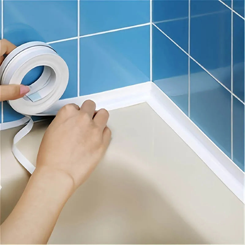 PVC Sealing Strip Tape Bathroom Bath Toilet Caulk Tape Self Adhesive Waterproof Mildew Proof Tapes For Kitchen Sink Wall Corner - ALPENZO
