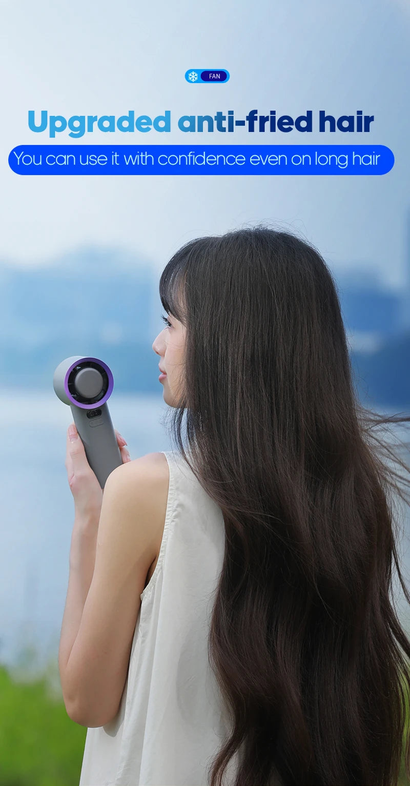 KINSCOTER Portable Handheld Turbo Fan 100 Wind Speeds Adjustable Mini Personal Fan Battery Operated Electric Eyelash Fan ALPENZO