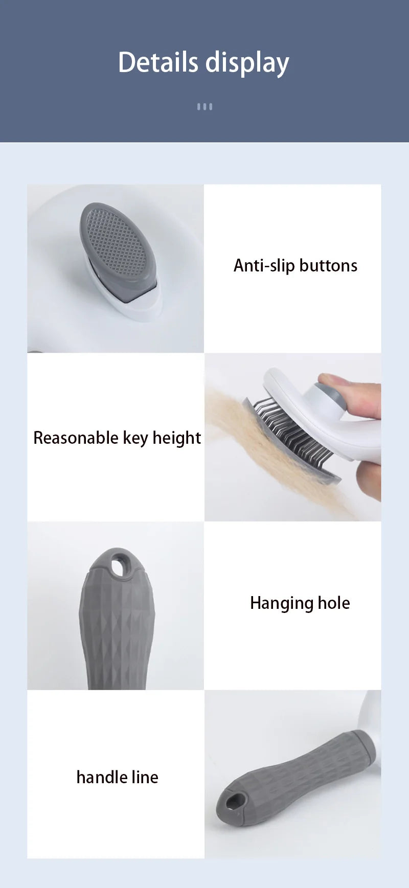 Pet Comb Stainless Steel Needle Comb Pet Dog Cleaning Brush Dog And Cat Hair Removal Floating Hair Cleaning Beauty Skin Care - ALPENZO