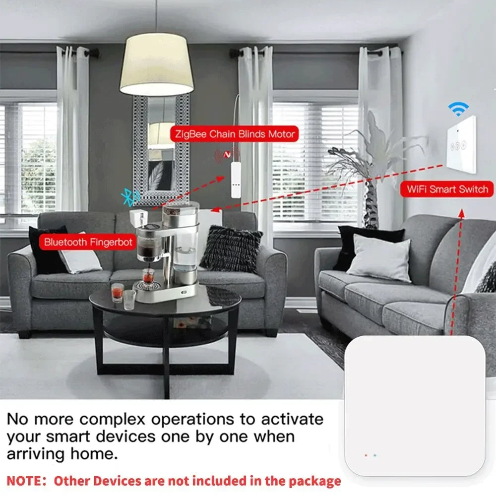 Tuya Zigbee Hub Wireless Multi Mode Gateway For Smart Home Automation for ZigBee Devices Via Smart Life - ALPENZO