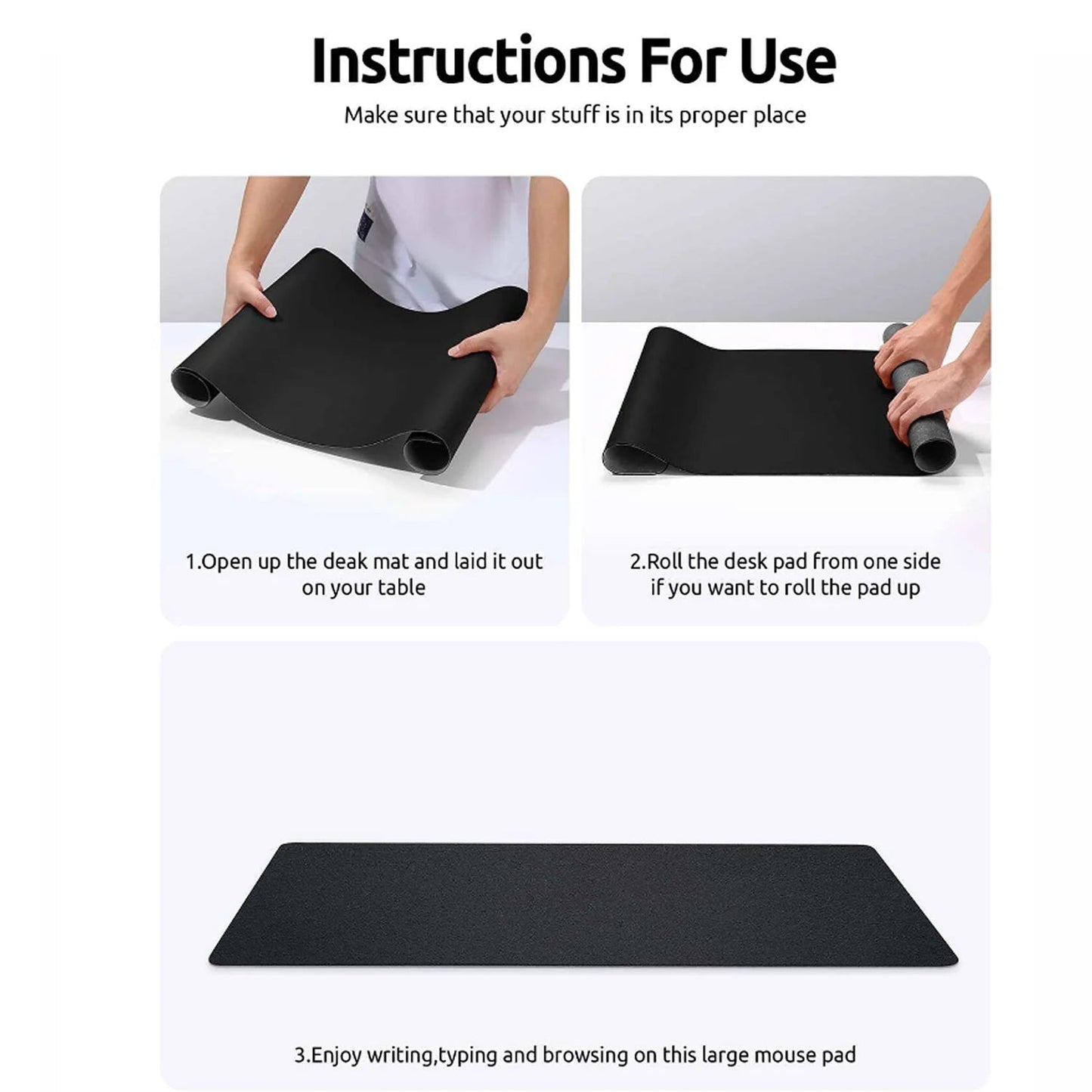 PU Leather Desk Pad with Suede Base, Multi-Color Non-Slip Mouse Pad, Waterproof Desk Writing Mat, Large Desk Blotter Protector ALPENZO
