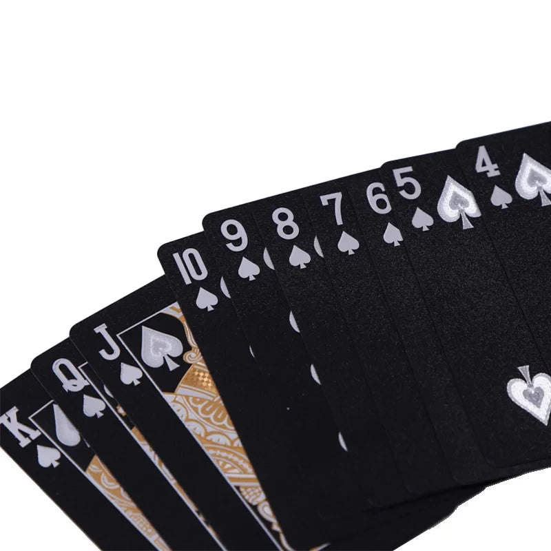 Color Black Gold Playing Card Game Card Group Waterproof Poker Suit Magic Dmagic Package Board Game Gift Collection ALPENZO