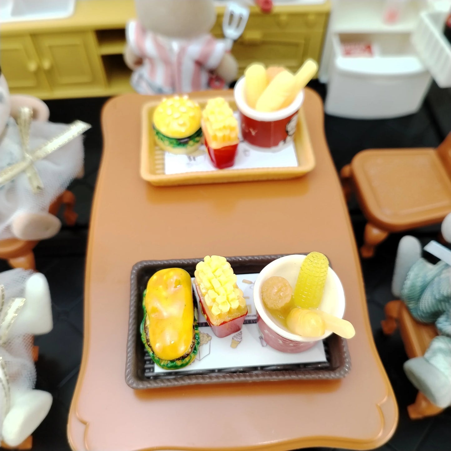 miniature items dollhouse furniture accessories living room bedroom supermarket shopping games family interaction doll kids toys ALPENZO