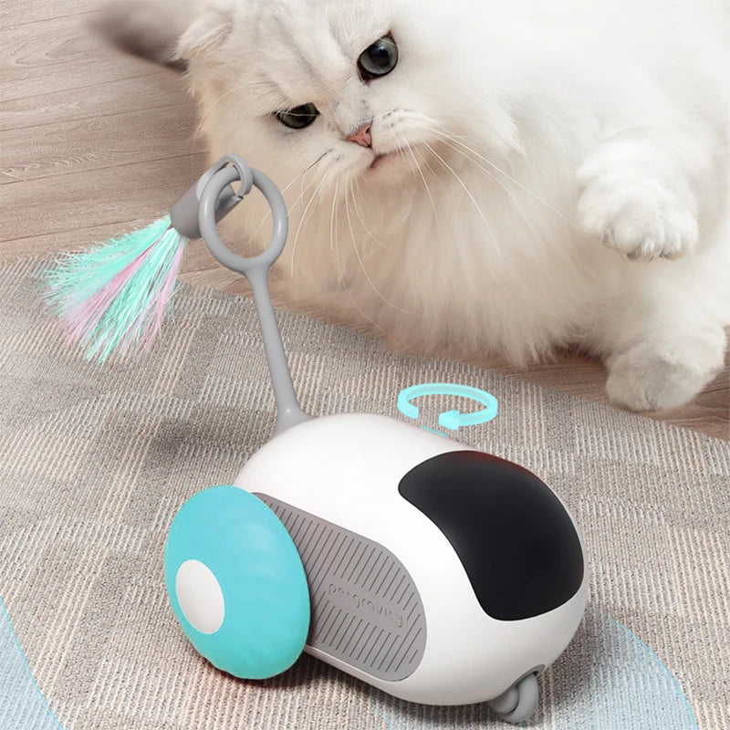 Intelligent Sports Car Remote Control Electric Cat Toys Entertainment Fun Pet Mice Interactive Feathers Cat Sticks Kitten Toy - ALPENZO