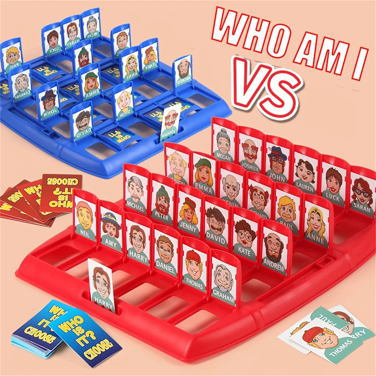 Guess Who I Am Puzzle Game Two Person Interactive Portable Tray Puzzle Board Game Suitable for Children ALPENZO