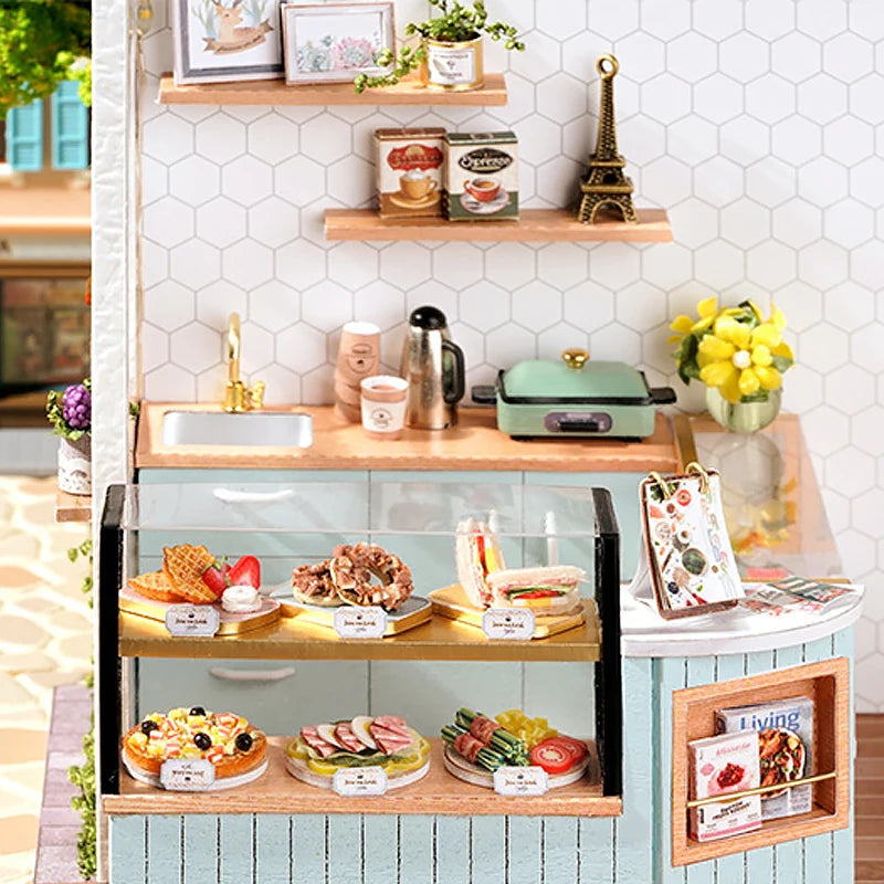 Wooden Miniature Doll House DIY Small House Kit 3D Puzzle Assemble Building Model Home Bedroom Decoration With Furniture Gifts ALPENZO